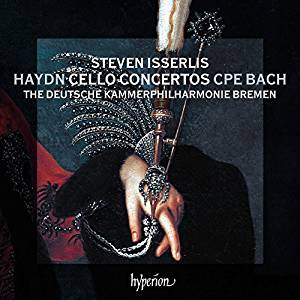 HAYDN: Cello Concertos 1 and 2; CPE BACH Cello Concerto in A major; BOCCHERINI Adagio; MOZART – Steven Isserlis, cello. Deutsche Kammerphilharmonie Bremen – Hyperion 