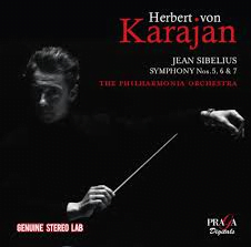 SIBELIUS: Symphony Nos. 5, 6, & 7 – Philharmonia Orchestra/ Herbert von Karajan – Praga Digitals 