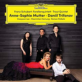 SCHUBERT: Piano Quintet in A, “Trout” – Anne-Sophie Mutter, violin/ Daniil Trifonov, piano/ Hwayoon Lee, viola/ Maximilian Hornung, cello/ Roman Patkolo, bass – DG 