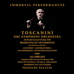 Toscanini All Verdi All Sibelius NBC, Album Cover