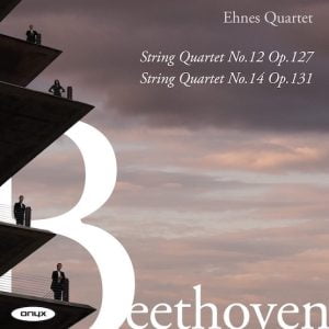 Album Cover for Some fifteen years separate the first group of Beethoven’s late quartets, 1825-1826, from his prior work in the genre, the F Minor, Op. 95 “Serioso,” of 1810. Beethoven employs a novel harmonic syntax in his E-flatQuartet, Op. 127, one of a set commissioned by Prince Galitzin of St Petersburg: the modulation away from dominant into mediant harmony, a device more common in Schubert. The Ehnes Quartet brings a luxuriant sheen to the opening chords, Maestoso, of the first movement, moving in 2/4 syncopes before a transition into the ¾ Allegrothat will interrupt its own upheavals to allow the Maestosochords to reappear in contrasting keys of G Major and C Major. The movement has a searching, groping character rife with a virile energy and occasional lyric impulse that, after its six-minute duration, leaves us with what the poet called “confused alarms.” Beethoven proceeds to an expansive Adagio ma non troppo e molto cantabile, a true song in A-flat Major and five variations. The cello, Edward Arron, sets the first tone that builds upward to his fellows to sing the lulling melody. The second variant assumes a fast, jovial character, Andante con moto. The sonorous cello part concedes to Prince Galitzin, himself an amateur cellist. The third variation proves the most forward-looking, its presenting a hymn in E Major that adumbrates the great adagios of Beethoven's late works. James Ehnes and cello Arron engage in a colloquy for variation 4, ranging rather far harmonically - an obvious model for Bartok, who read these works as late-night fare - until they reach D-flat Major, as a preparation for the last variant that features Ehnes in dolce pirouetttes over pedal points that the rest of the ensemble imitates. A brief moment of silence - two beats - lets second violin Amy Schwartz-Moretti and viola Richard Yongjae O'Neill take us to an incomplete "variation" that defines the coda. The brilliantly elastic Scherzo opens pizzicato, but its kinetic motion moves quickly into spasms of 2/4 interruptions that would delight Mahler with their dramatic thrusts. The rapidity of the beats has taken a lesson from the Scherzo of the 7th Symphony. Each of our instrumentalists bears down in acerbic, biting attacks and jarring hesitations. The Trio section moves faster, prestoand in the tonic minor to effect a kind of hallucination in sound. The da capo lets itself be interrupted once more for a truncated coda. The last movement, Allegro - Allegro comodo 2/2, may begin in a casual manner, but the ensuing dance has potent, rustic energies that evolve in sonata-form. Beethoven will move into A-flat Major to brighten the texture, then he allows the true recapitulation to proceed in the key of E-flat Major. The coda transforms the main theme into a wily 6/8 variation whose assistant harmonies again bear a hard look by Beethoven's musical heirs. Beethoven'sQuartet No. 14 (1826) has generated a cult regarding its intimate, subjective profundity, and it can claim almost sole motivation for T.S. Eliot's "Four Quartets" and much of Bartok. In seven movements, quasi attacca, the C-sharp Minor achieves part of its depth from Beethoven's opening gambit, a slow and expressive Adagioset as a modal, antique fugue based on a corresponding fugue in the same key by J.S. Bach. Beethoven has his fugue end on a unison C-sharp in octaves, serving as a transition to a lyrical Allegro molto which gradually assumes a potent dynamic. The intertwined dialogues of the two violins and viola and cello bear both restrained passion and otherworld transparency, here captured by the efforts of Producer Simon Kiln at the Neva Langley Fickling Hall, Mercer University in Macon, Georgia. The first movement serves as an introduction to the "scherzo" of movement two, a dance in abridged sonata style, without a development. Restless, the music will move to another unison octave passage that caps in a brief climax Beethoven dissolves without a sense of dramatic closure. Movement 3, for its brevity, Allegro moderato - Adagio, provides a recitative that leads to Ehnes's violin semi-cadenza, initiating the central theme-and-six-variations movement four, Andante ma non troppo e molto cantabile. Like his Op. 34, these variants possess an individual character in a new tempo, except for the first and last. Violin and cello share variation two, which soon soars into an expressive aria, then alters as the cello and violin enter a fugato. The diversity of textures and effects clearly adumbrates Bartok, with pregnant pauses and studied, spatial chords. The cello seems to comment on the progression in thoughtful terms, though the passing dissonances suggest a doubt as to whither all these permutations lead. Tiny cadenzas and sustained trills take us to the coda, richly scored in martial figures and interwoven lines against the first violin's virtuoso expressivity. The cello now plays a fragment that sets off a nervous scherzo, Presto - Molto poco adagio,with close imitation and mercurial humor. The pizzicato effects add a slightly uncanny dimension to the occasion. The application of sul ponticello, the notes played on the instruments' bridge, add to the grotesquerie. Ehnes's slashing lines drive us inexorably forward, the pauses notwithstanding, and we end with a pungent fortissimo. Three stark notes announce a tragic turn into the Adagio quasi un poco andante, an elegy that forecasts the spiritual gloom that marks much of this epic journey. One potent chord, and we embark no the turbulent Allegrofinale, made of unison punctuations that gallop, even when fugato. We hear in the fugue subject the very opening of the work itself, now colored in driven accents. A second subject permits some relief, but only so that Beethoven may applied more "learned" procedure by way of a double fugato that exploits long notes. The subdued murmurs that occur themselves erupt with a force we know from his Op. 124 Overture to the Consecration of the House and its Handelian polyphony. The music of this over-wrought coda slows down, only for a moment, transformed into a C-sharp Major that grants us little solace in the face of existential tragedy, a model of experience only a symphonic gesture away from Mahler. —Gary Lemco