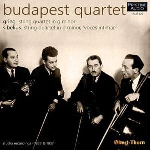 Album Cover for Budapest Quartet Plays Grieg, Sibelius