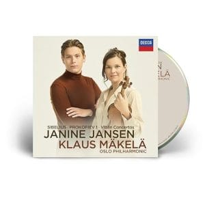 Album Cover for Jansen plays Prokofiev, Siblius Violin Concertos