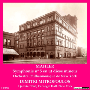 Album Cover for Dimitri Mitropoulos - Mahlhers Fifth Symphony