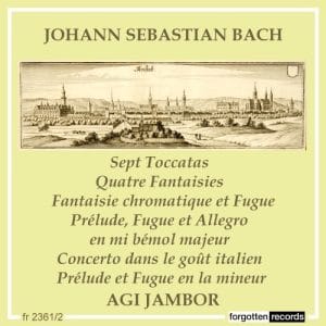 Album Cover for Agi Jambor plays Bach