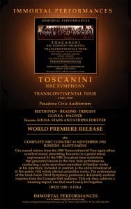 Toscanini in Pasadena Poster