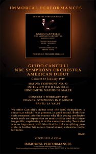 Album Cover for: Cantelli NBC Symphony
